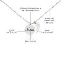 Angel Wing Necklace to Honor Late Mom - TreasuredTale