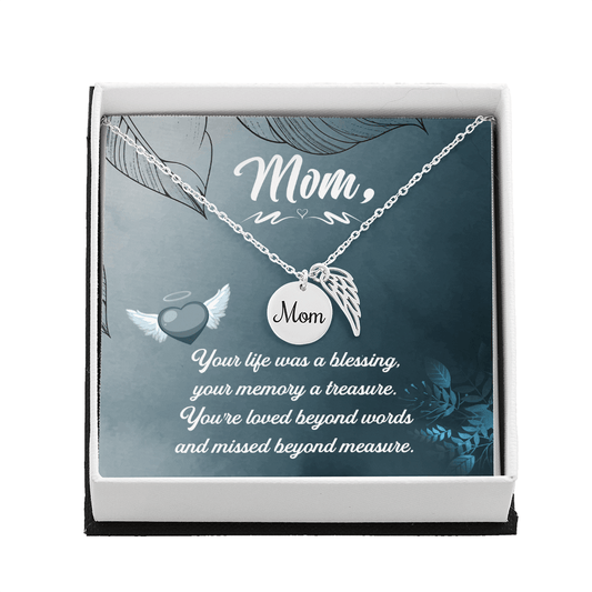 Memorial Necklace – Mom - 18 - TreasuredTale