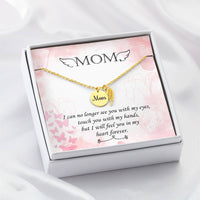 Memorial Necklace / Remembrance Necklace with Angel Wing - Mom, I Can No Longer - Mother's Day Memorial Gift