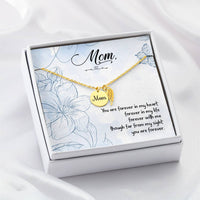 Memorial Necklace / Remembrance Necklace with Angel Wing - Mom, You are Forever in My Heart - Mother's Day Memorial Gift