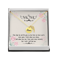 Angel Wing Necklace to Honor Late Mom - TreasuredTale