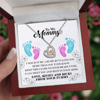 Baby Feet Heart Necklace – Mom to Be Gift from Bump - TreasuredTale
