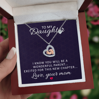 Baby Feet Heart Necklace for Daughter from Mom - Mother's Day Gift for Mom To Be / Future Mom