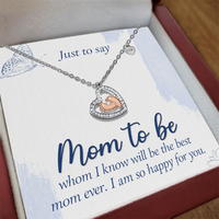 Baby Feet Heart Necklace to Mom To Be / Future Mom - Mother's Day Gift
