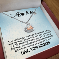 Baby Feet Heart Necklace for Mom To Be / Future Mom - Mother's Day Gift