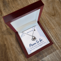 Baby Feet Heart Necklace to Mom To Be / Future Mom - Mother's Day Gift