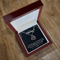 Baby Feet Heart Necklace for Mom To Be / Future Mom - Mother's Day Gift for Mommy