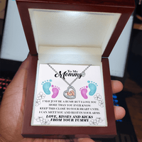 Baby Feet Heart Necklace – Mom to Be Gift from Bump - TreasuredTale