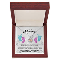 Baby Feet Heart Necklace – Mom to Be Gift from Bump - TreasuredTale