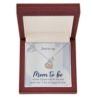 Baby Feet Heart Necklace to Mom To Be / Future Mom - Mother's Day Gift