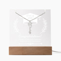 Keepsake Acrylic with Graduation Cap Name Necklace Bundle - Graduation