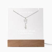 Keepsake Acrylic with Graduation Cap Name Necklace Bundle - SHE DID IT