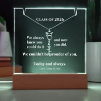 Keepsake Acrylic with Graduation Cap Name Necklace Bundle - WE ALWAYS KNEW