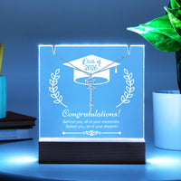 Keepsake Acrylic with Graduation Cap Name Necklace Bundle - Graduation
