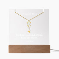 Keepsake Acrylic with Graduation Cap Name Necklace Bundle - FOREVER PROUD