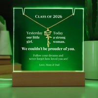 Keepsake Acrylic with Graduation Cap Name Necklace Bundle - Graduation OUR LITTLE GIRL