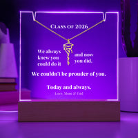 Keepsake Acrylic with Graduation Cap Name Necklace Bundle - WE ALWAYS KNEW