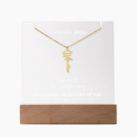 Keepsake Acrylic with Graduation Cap Name Necklace Bundle - THE WORLD IS YOURS