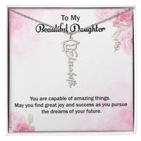 Graduation Cap Name Necklace - Gift for Daughter, May You Find Great Joy And Success