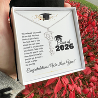 Graduation Cap Name Necklace - You Believed You Could