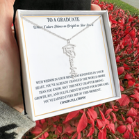 Graduation Cap Name Necklace - Wife