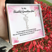 Graduation Cap Name Necklace - Gift for Granddaughter, May You Find Great Joy And Success