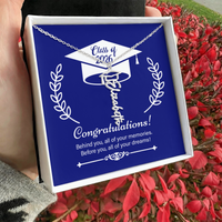 Graduation Cap Name Necklace - On Your Graduation Day
