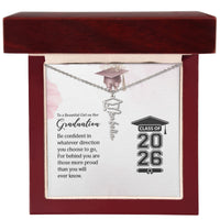 Graduation Cap Name Necklace - To a Beautiful Girl on her Graduation Day
