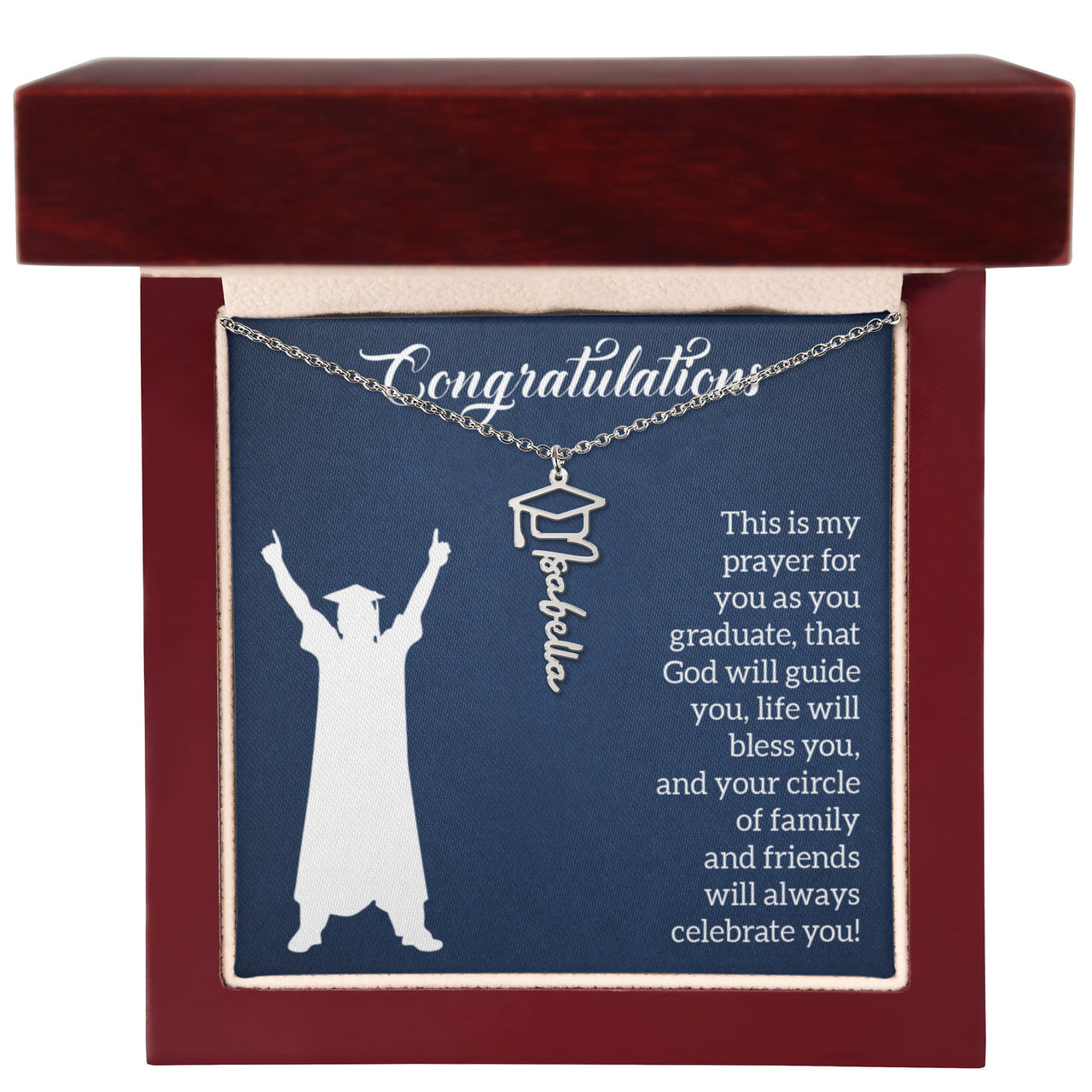 Graduation Cap Name Necklace - Graduation, Religion, This Is My Prayer