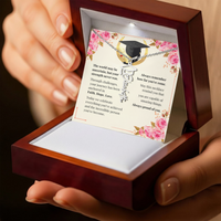 Graduation Cap Name Necklace - Faith. Hope. Love.