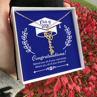 Graduation Cap Name Necklace - On Your Graduation Day