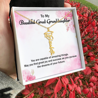 Graduation Cap Name Necklace - Gift for Great Granddaughter, May You Find Great Joy And Success