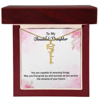 Graduation Cap Name Necklace - Gift for Daughter, May You Find Great Joy And Success