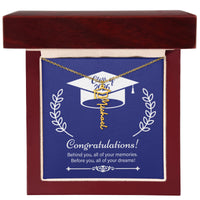 Graduation Cap Name Necklace - On Your Graduation Day