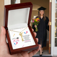Graduation Cap Name Necklace - Senior Graduation, Gift for Daughter