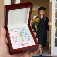 Graduation Cap Name Necklace - Gift For Daughter From Mom, Soar Above The Rest