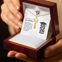 Graduation Cap Name Necklace - To a Beautiful Girl on her Graduation Day
