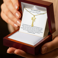Graduation Cap Name Necklace - Wife