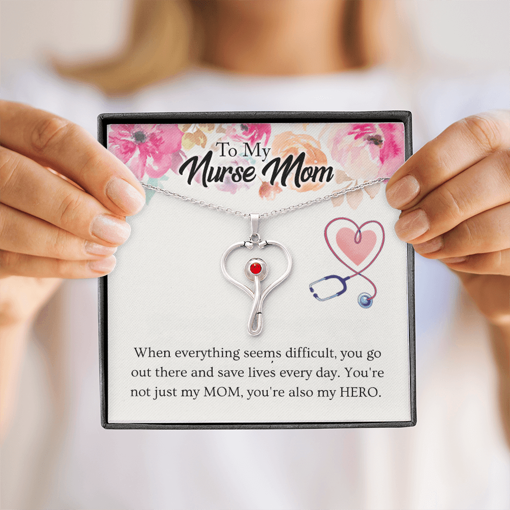 Heart Stethoscope Necklace – Gift for Mom, Nurse, Hero - TreasuredTale