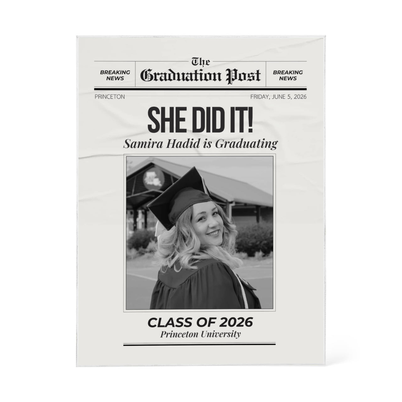 Printed Acrylic Block - Graduation