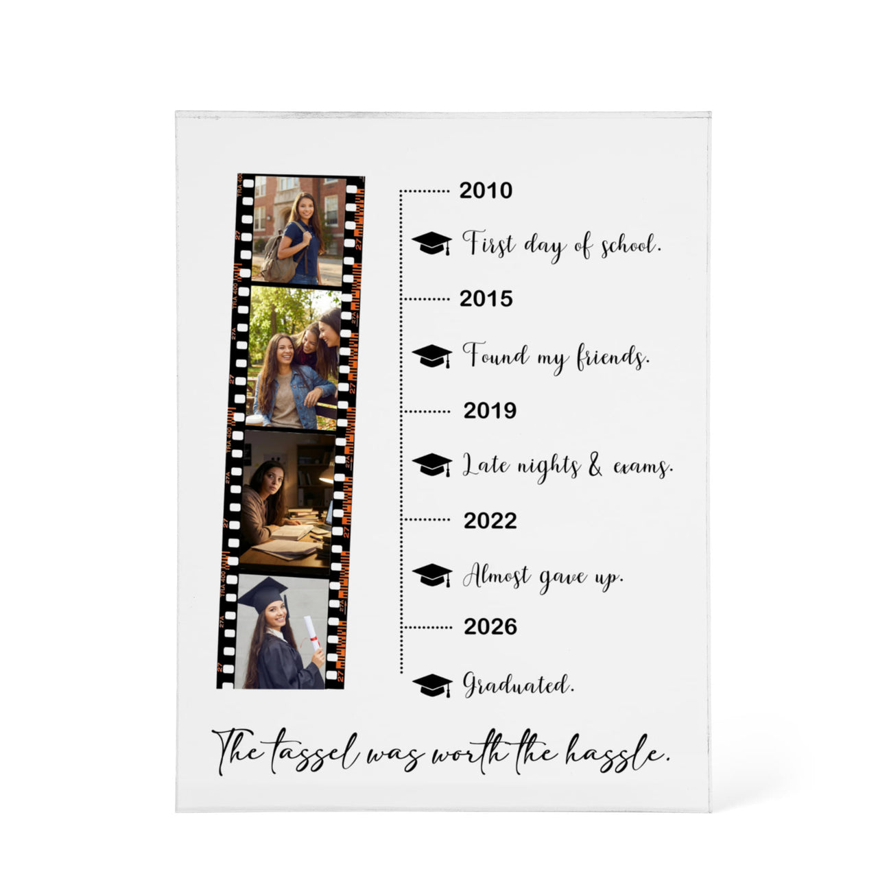 Printed Acrylic Block - Graduation personalized