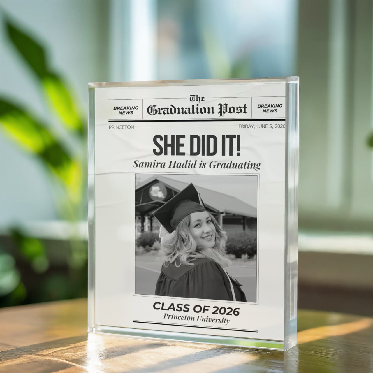 Printed Acrylic Block - Graduation