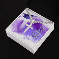 Personalized Cross with Cuban Link Chain - Graduation, Religion, I Can Do All Things