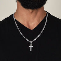 Personalized Cross with Cuban Link Chain - Graduation, You Get Back Up