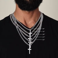 Personalized Cross with Cuban Link Chain - Graduation, You Get Back Up