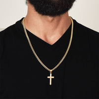 Personalized Cross with Cuban Link Chain - Graduation, You Get Back Up