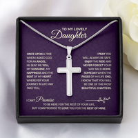 Cross Necklace with Snake Chain for Daughter - Mother's Day Gift