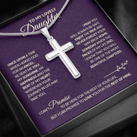 Cross Necklace with Snake Chain for Daughter - Mother's Day Gift