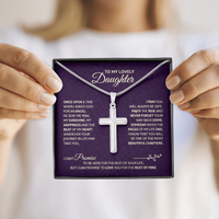 Cross Necklace with Snake Chain for Daughter - Mother's Day Gift