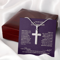 Cross Necklace with Snake Chain for Daughter - Mother's Day Gift